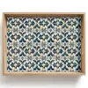 Tegel - Patroon - Blauw - Beige Dienblad Rechthoek middel 911 -z3d_shopping