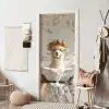 Vintage - Alpaca - Badkuip - Bloemen - Dieren deurposter klein -sfeer6