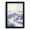 Rustiek - Landgoed - Blauw fotolijst zwart zonder passe partout klein -3d
