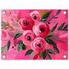 Bloemen - Verf - Roze tuinposter los doek klein -3d