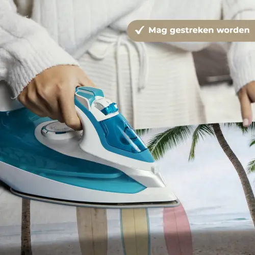 Surfboard - Palmbomen - Kleurrijk Wandkleed katoen klein -sfeer9
