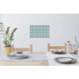 Patroon - Symmetrisch - Blauw Muursticker klein 286 -eettafel