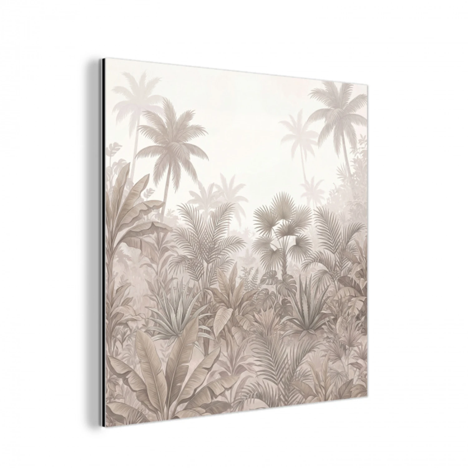Jungle - Tropisch - Natuur -Vintage - Beige aluminium wit klein -3d