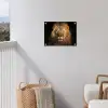 Leeuw in het avondlicht tuinposter los doek klein -sfeer8
