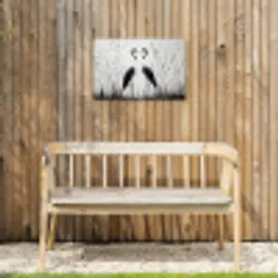 Kraanvogels - Gras - Hartvorm - Zwart Tuinposter op houten frame 2 cm dik klein -sfeer4
