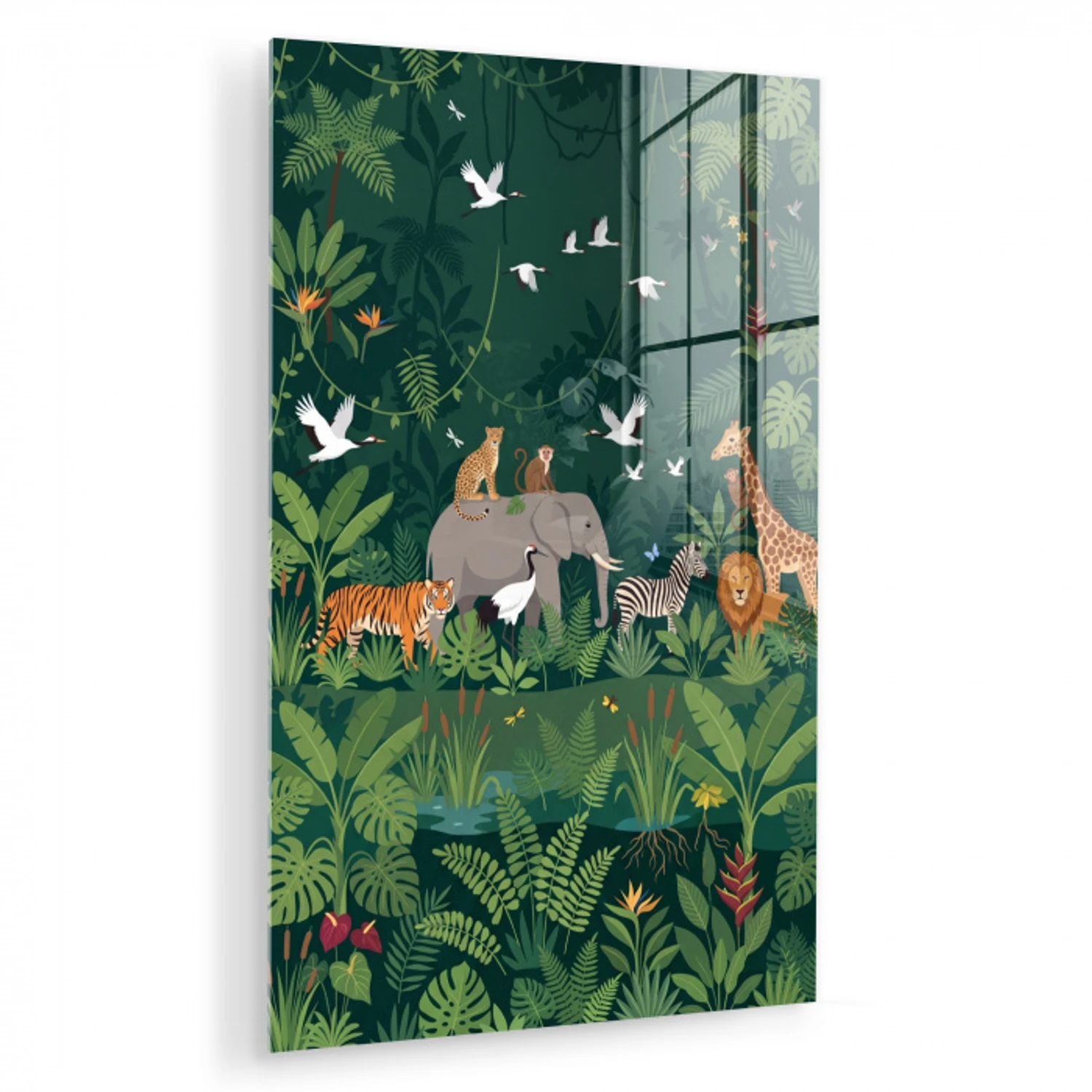 Tropisch - Jungle -  Groen plexiglas 5mm klein -zzzproduct_nieuw