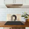 Boog -  Strepen - Minimalistisch - Zwart keuken achterwand spatscherm klein -sfeer2