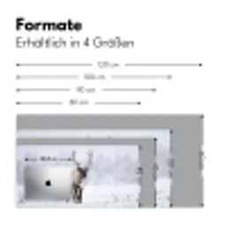 Rendier - Gewei - Toendra - Sneeuw - Wild Muismat XXL klein -ysfeer5_duits