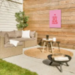 Roze - Zon - Quote Tuinposter op houten frame 2 cm dik klein -sfeer2