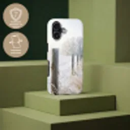 Hek - Sneeuw - Mist - Platteland - Nostalgisch Toughcase MagSafe Apple iPhone 17 klein -USP_PrintM_FR