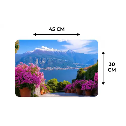 Lake Como - Italië - Landschap Placemat vinyl groot -specs