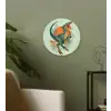 Dino - Bladeren - Grafisch - Groen Wandcirkel kunststof plaat 5mm dik klein -sfeer3