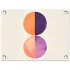 Abstract - Cirkels - Paars tuinposter los doek klein -3d