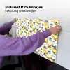 Frans - Citroen -  Citrus - Bloesem - Geel - Groen - Blauw Inductie beschemer met haakjes klein 777 -ky-ophangen-nl