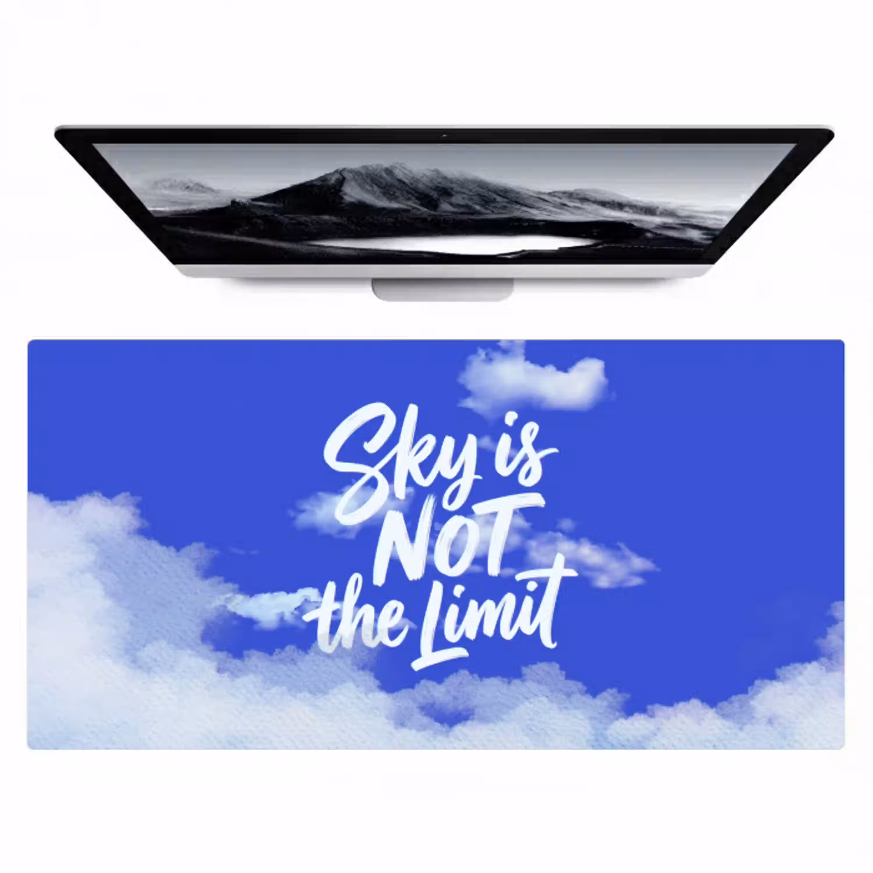 Sky is not the limit - Blauwe lucht - Wolken Muismat XXL klein -zzz3d