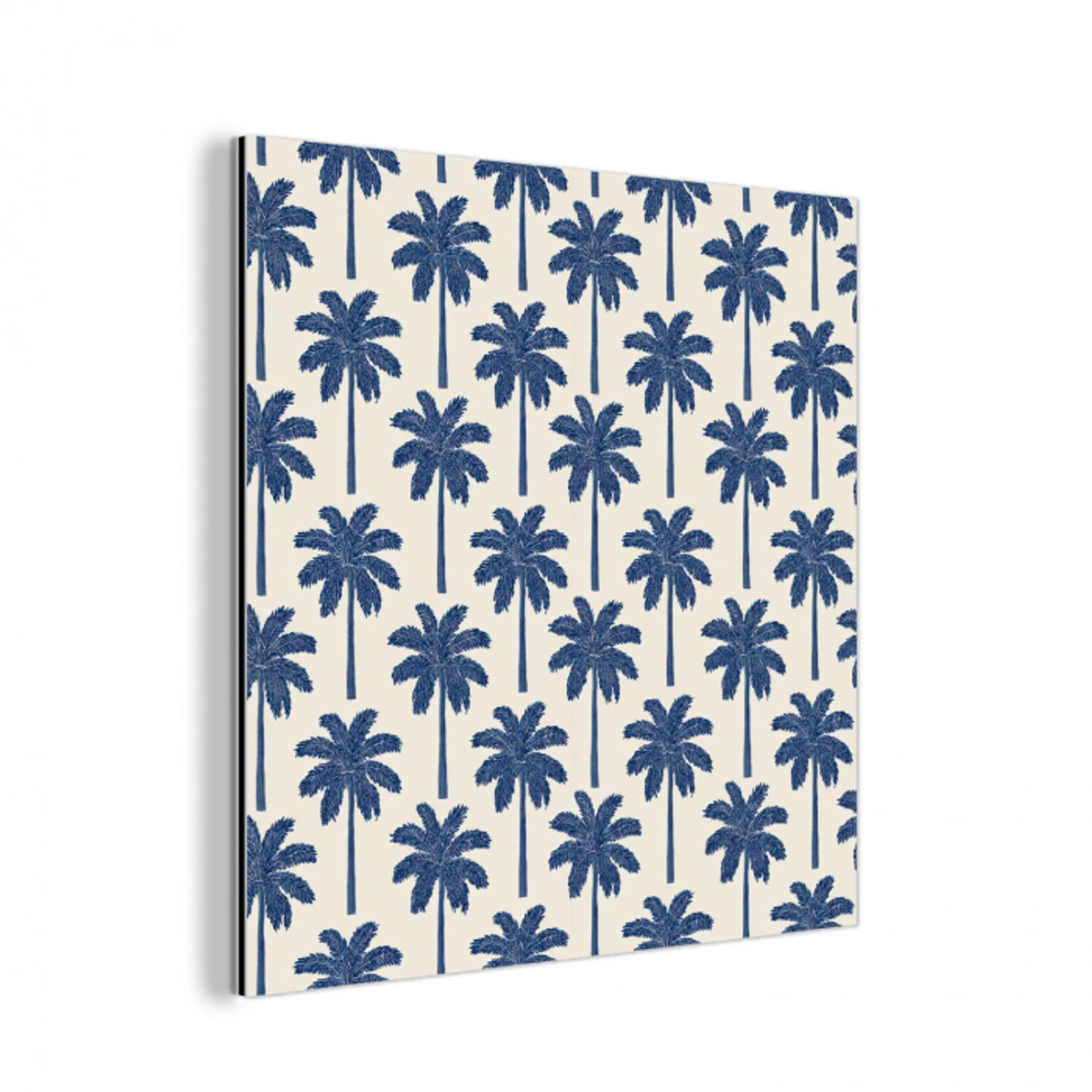 Symmetrisch - Palm - Blauw aluminium wit klein 46 -3d