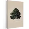 Eikenboom - Schaduw - Egaal Tuinposter op houten frame 2 cm dik klein -3d