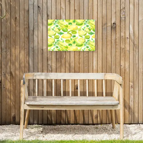 Citroen - Geel - Limoen - Groen Tuinposter op houten frame 2 cm dik klein 845 -sfeer4