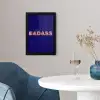 Badass - Panterpint - Schaduw - Roze fotolijst zwart zonder passe partout klein -sfeer4