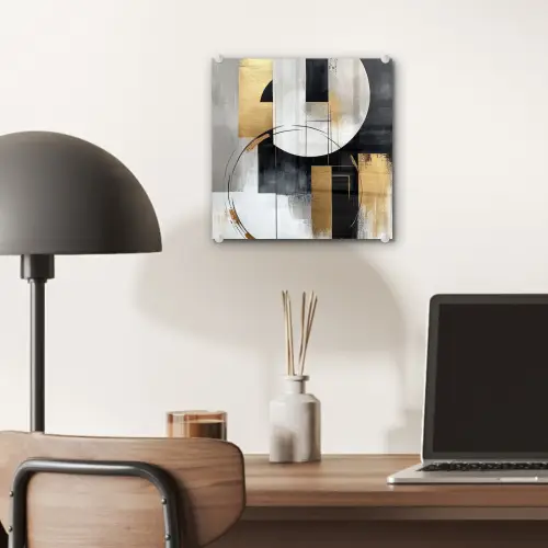 Abstract - Goud - Zilver - Vormen - Aesthetic plexiglas 5mm klein -sfeer6