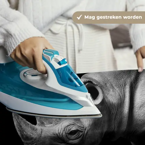 Dieren - Neushoorn - Zwart - Wit - Portret Wandkleed katoen klein -sfeer9