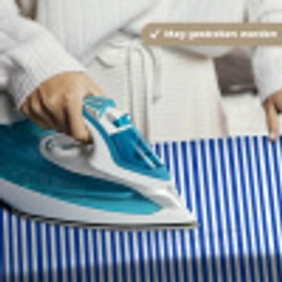Klassiek - Strepen - Blauw Wandkleed katoen klein 269 -sfeer9
