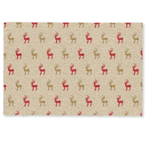 Patroon - Herten - Beige Deurmat klein 898 -zkaufland3d