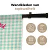 Koffie - Klok - Groen Wandkleed katoen klein -sfeer2