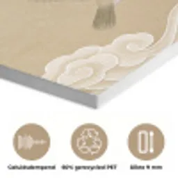 Vogels - Vliegen - Beige PET vilt klein -closeup_NL