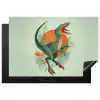 Dino - Bladeren - Grafisch - Groen Inductie beschermer vinyl 3mm klein -3d