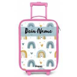 Patroon - Regenboog - Hartjes Kinderkoffer - Roze klein -zz3dotto