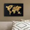 Wereldkaart - Pasta - Zwart canvas 2cm klein -sfeer3