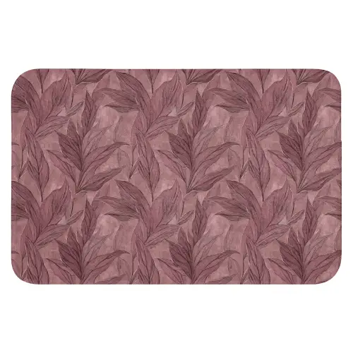 Bladeren - Patroon - Paars WCmat klein 1009 -3d