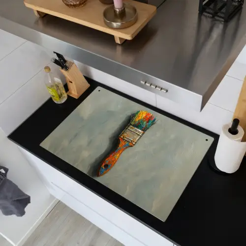 Verf - Kwast - Schilderij Inductie beschemer met haakjes klein -sfeer1