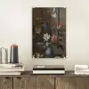 Bloemen in een Wan-Li vaas en schelpen - Schilderij van Balthasar van der Ast plexiglas 5mm klein -sfeer1