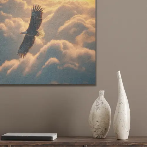 Adelaar - Wolken - Zon PET vilt klein -sfeer6_closeup