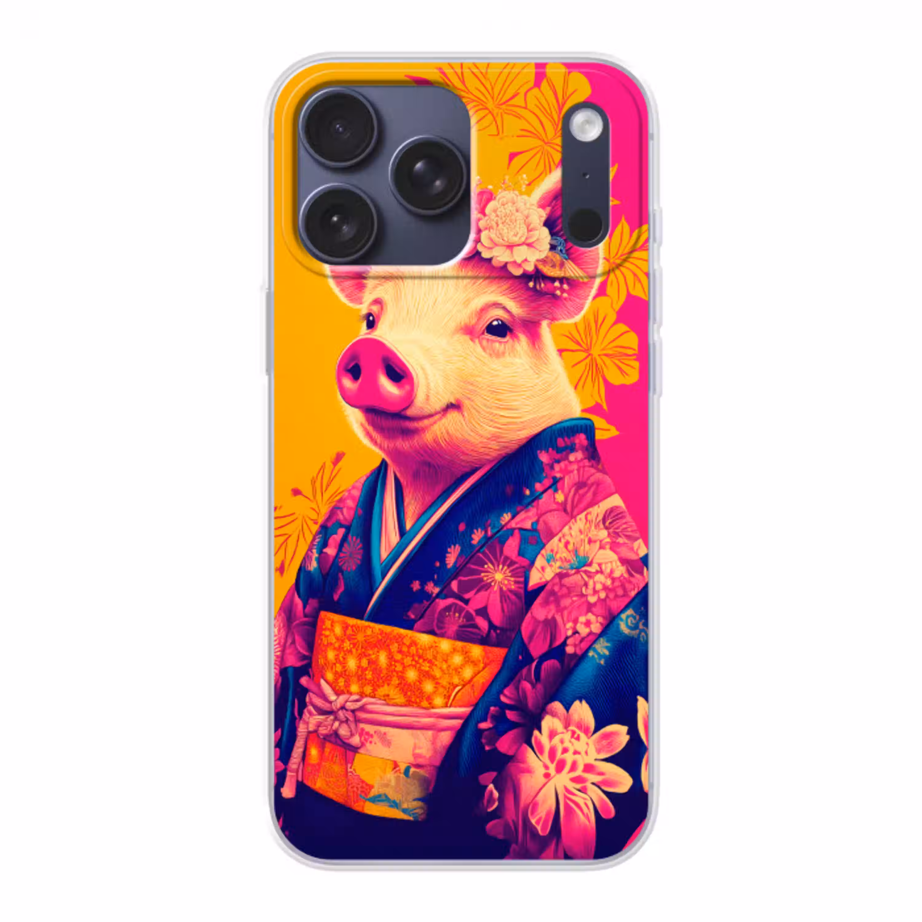 Varken - Bloemkroon - Kimono - Abstract Telefoonhoesje iPhone 17 Pro Max klein -3d
