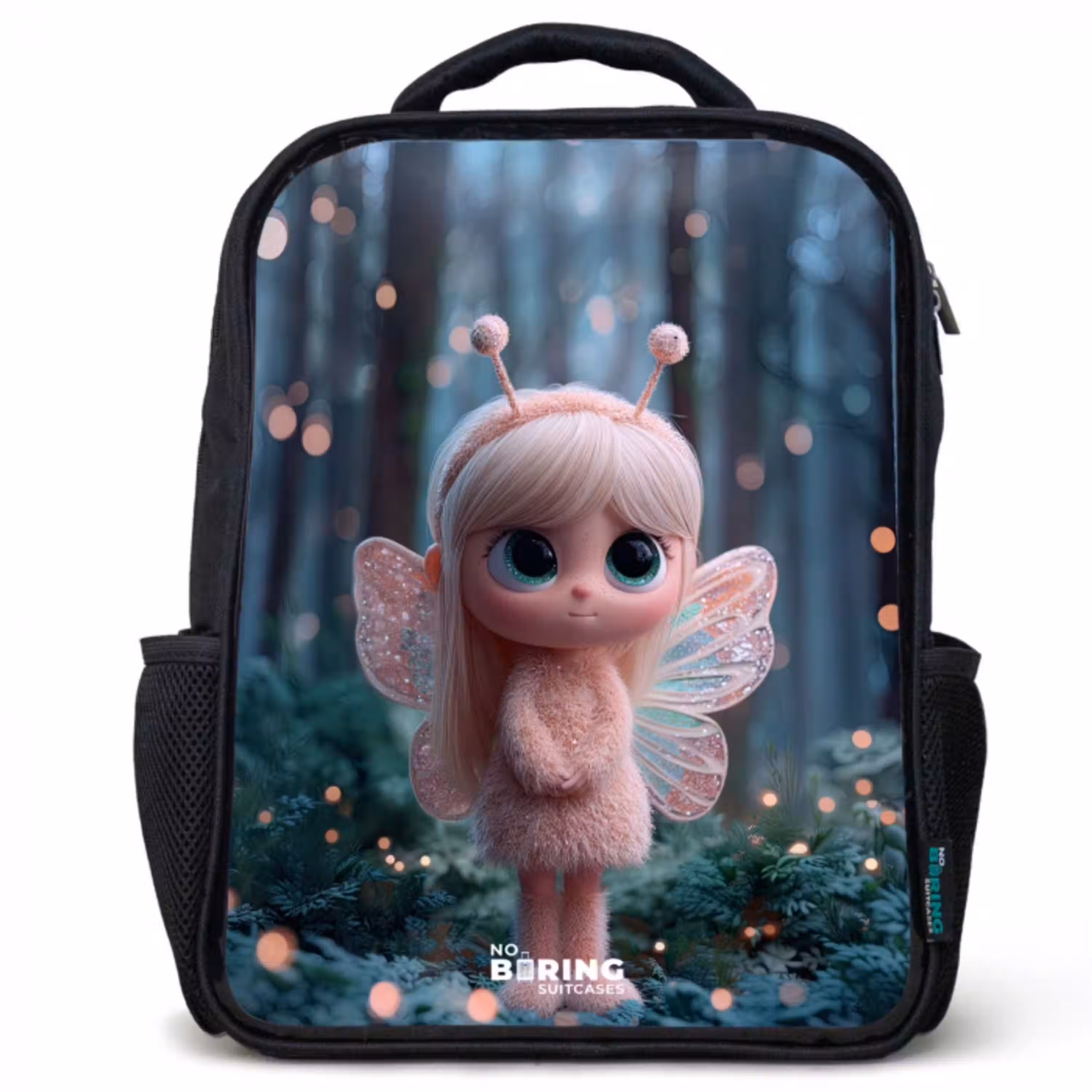 Fairy - Bos - Glitters Rugzak - Zwart middel -3d