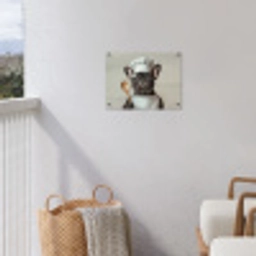 Bril - Hond - Kok tuinposter los doek klein -sfeer8