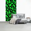 Zwart - Neon - Groen - Patroon fotobehang vinyl groot 64 -slaapkamer