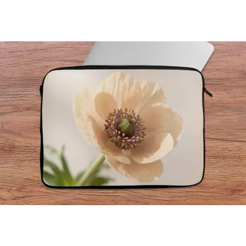 Bloem - Minimalistisch - Groen laptophoes neopreen klein -tafel