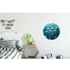 Luchtbellen - Dynamisch - Blauw Wandcirkel aluminium klein -kinderkamer