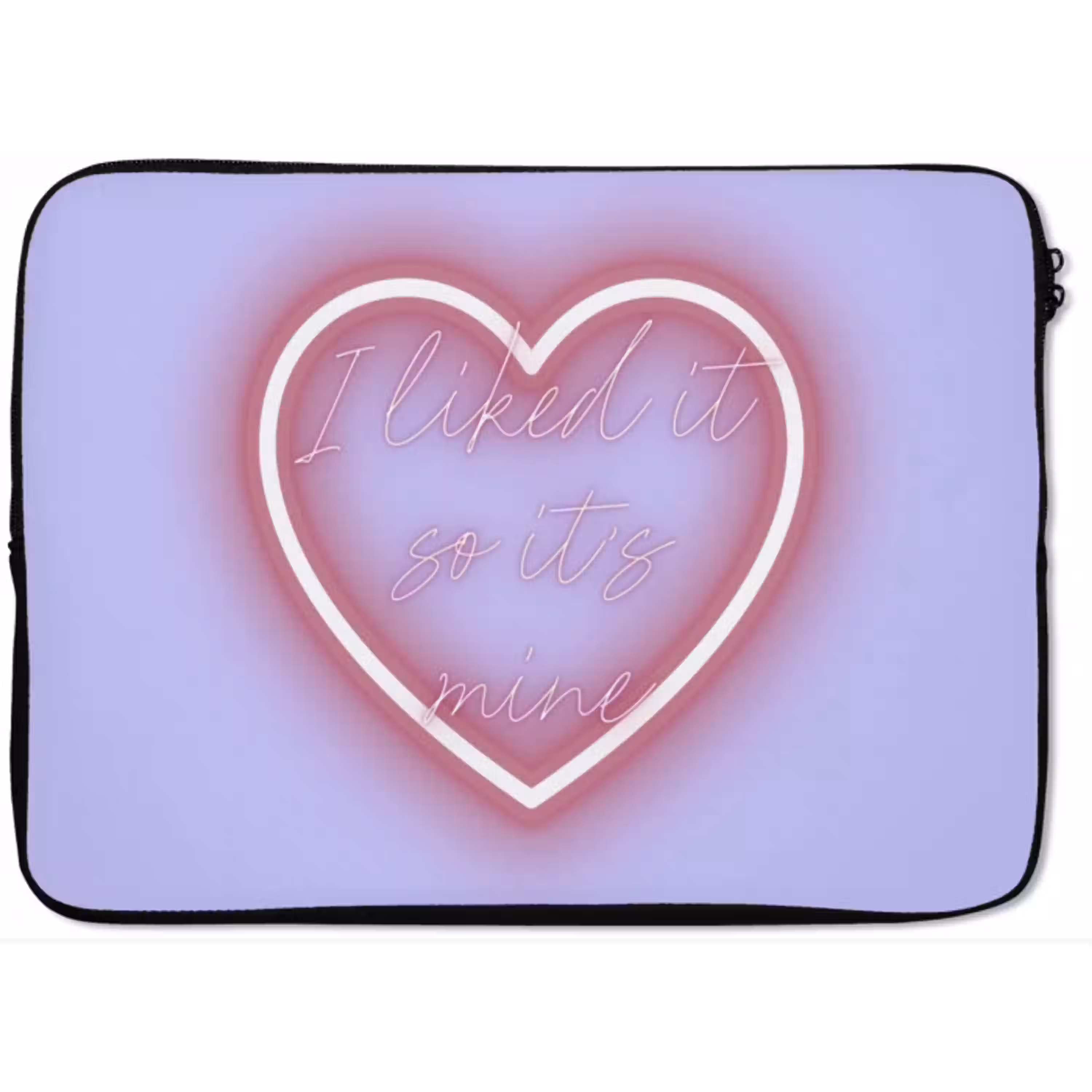 I liked it so it's mine - Neon hart - Paars laptophoes neopreen klein -zkaufland3dotto
