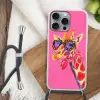 Giraf - Roze - Bril - Sjaal Hoesje iPhone 16 Pro Max met koord klein -sfeer4