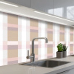 Ruitpatroon - Aardetinten - Minimalistisch keuken achterwand 2 middel 871 -3d_schuin
