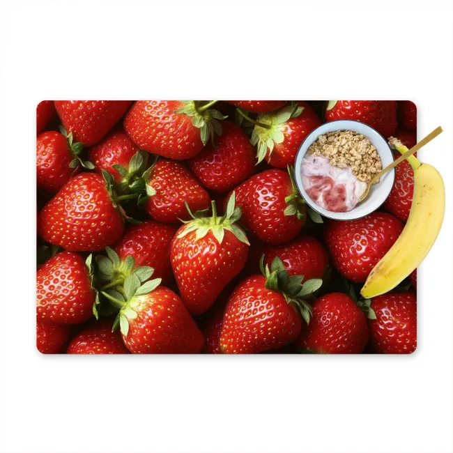Aardbei - Fruit - Rood Placemat vinyl groot -zzzproduct_Kitchenyeah-website
