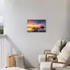 Steiger - Zonsondergang - Water - Zee - Reflectie Tuinposter op houten frame 2 cm dik klein -sfeer1