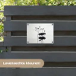 Bladeren - Zwart - Lotusbloem - Minimalitisch tuinposter los doek klein -sfeer3