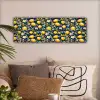 Citroenen - Bloemen - Bladeren - Blauw canvas 2cm klein 828 -sfeer1