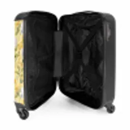 Bloesem patroon geel NBS - Handbagage koffer - Kinderen Unisex middel -binnenkant